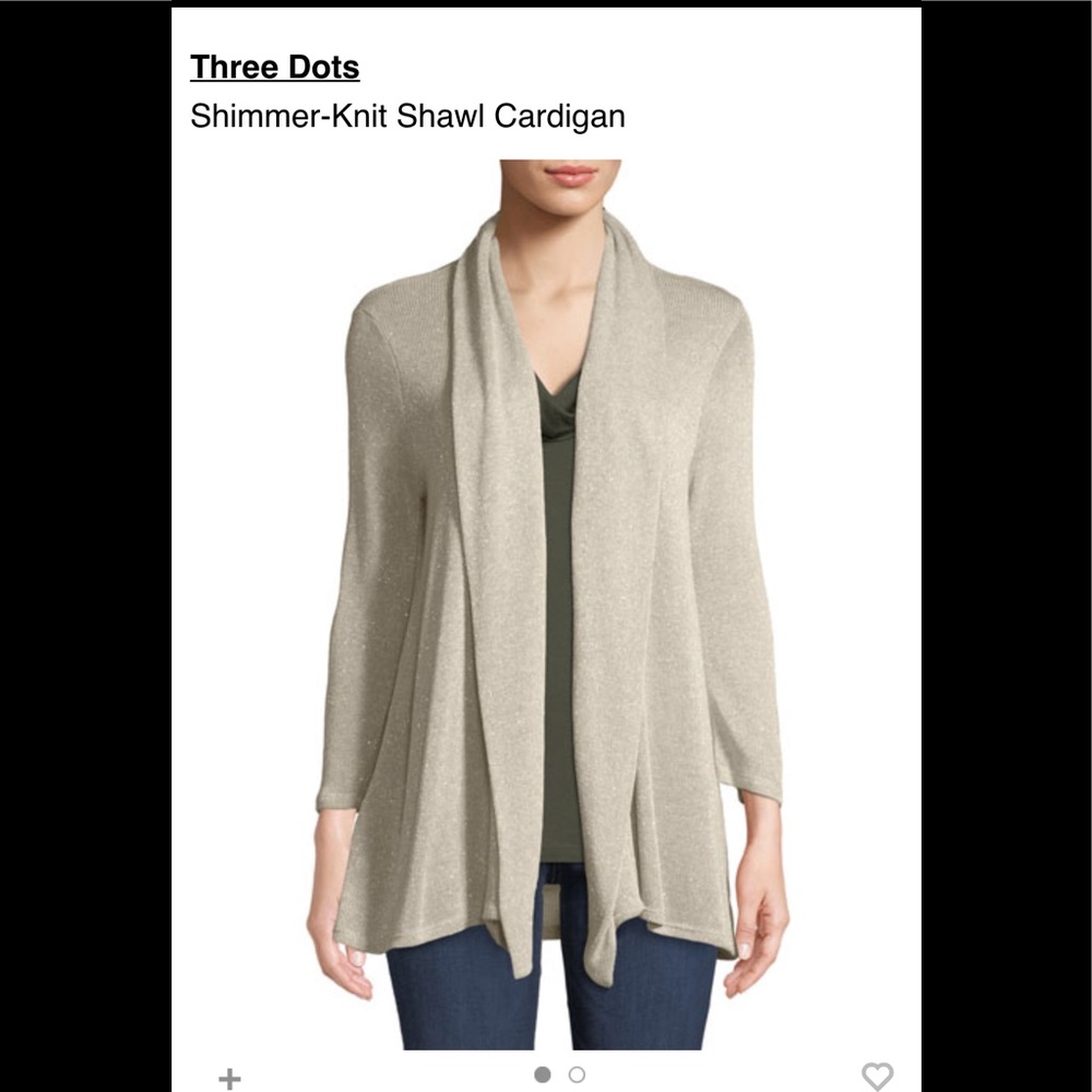 Shimmer-Knit Shawl Cardigan